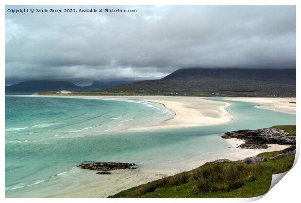 Sands of Luskentyre Print by Jamie Green