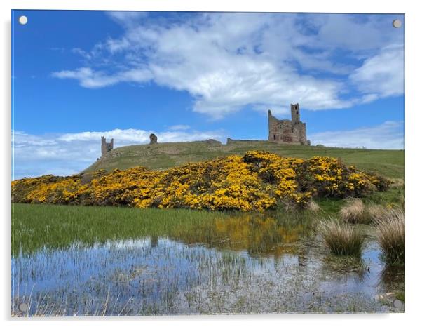 Dunstanburgh Castle Northumberland  Acrylic by David Thompson