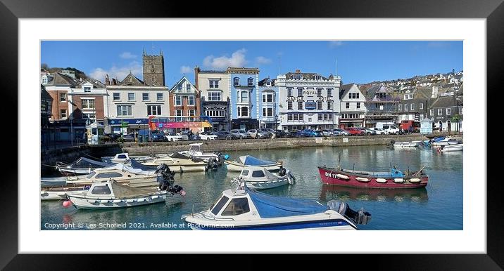 Dartmouth Harbour  Framed Mounted Print by Les Schofield