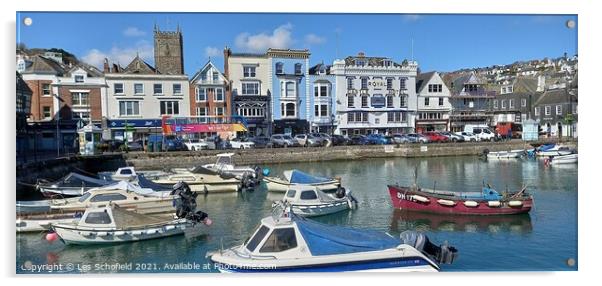 Dartmouth Harbour  Acrylic by Les Schofield