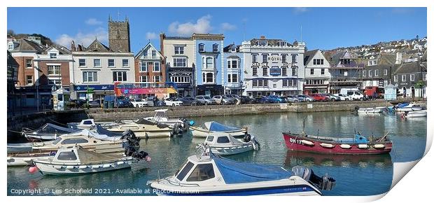 Dartmouth Harbour  Print by Les Schofield