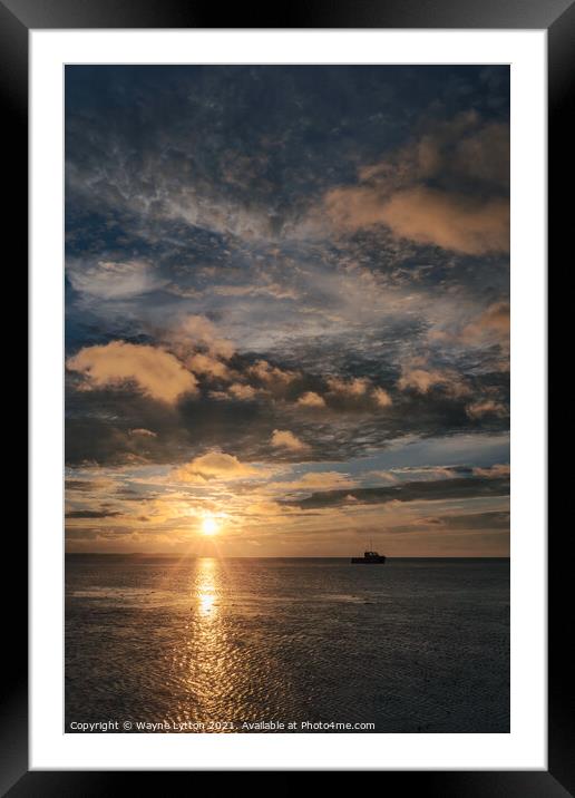 Whitstable sunset Framed Mounted Print by Wayne Lytton
