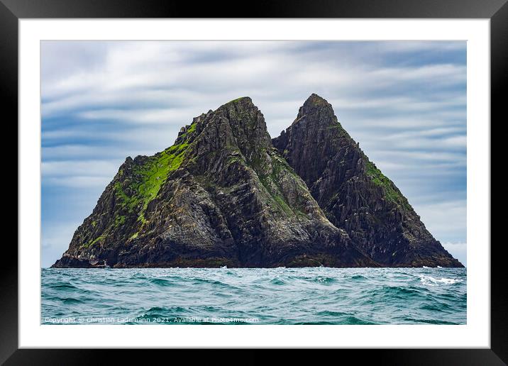 Skellig Michael, Kerry, Ireland Framed Mounted Print by Christian Lademann