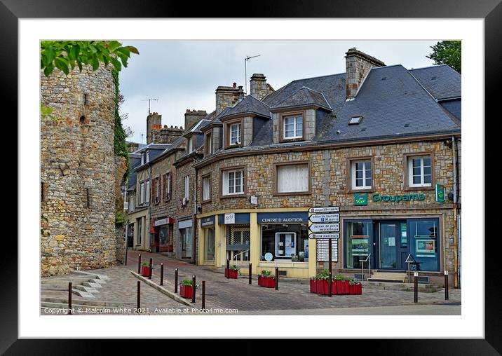 France Grande Rue Domfront 61700 France Medieval T Framed Mounted Print by Malcolm White