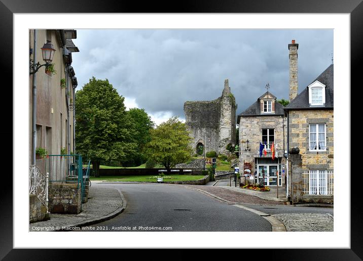 France Place Pellier de la Roirie Domfront France Framed Mounted Print by Malcolm White