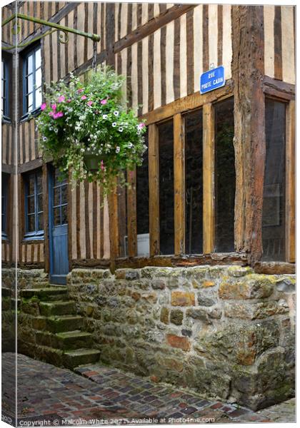 France Grande Rue Domfront 61700 Orne Normandy   Canvas Print by Malcolm White