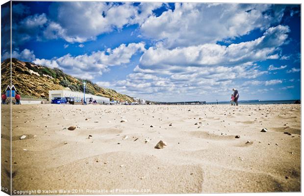 the beach at low level Canvas Print by Kelvin Futcher 2D Photography