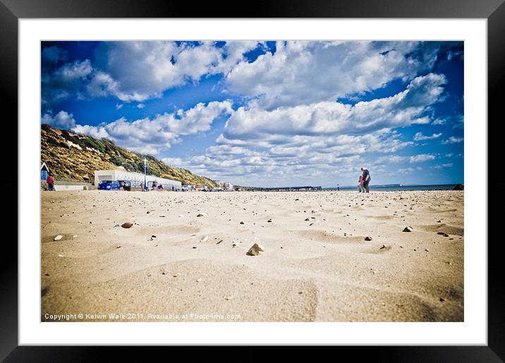 the beach at low level Framed Mounted Print by Kelvin Futcher 2D Photography