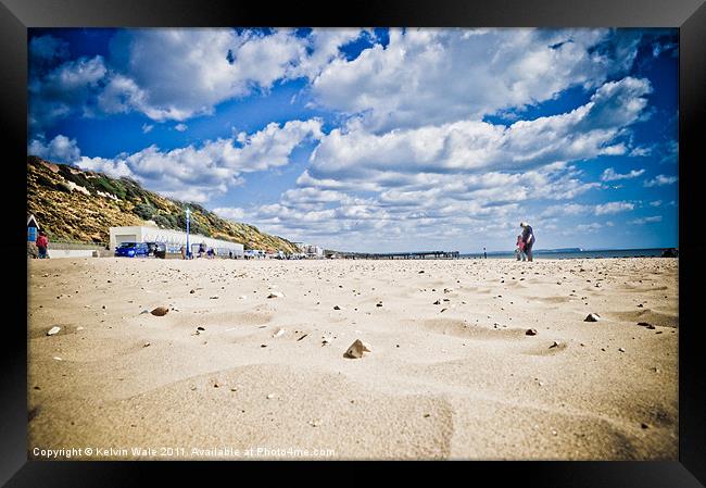 the beach at low level Framed Print by Kelvin Futcher 2D Photography