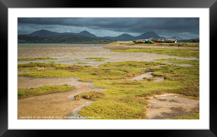 Donegal shoreline Framed Mounted Print by jim Hamilton