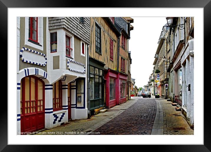 France Rue Saint Julien Domfront 61700 Orne  Medie Framed Mounted Print by Malcolm White