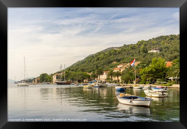 Tranquil Serenity on the Adriatic Framed Print by Martin Yiannoullou