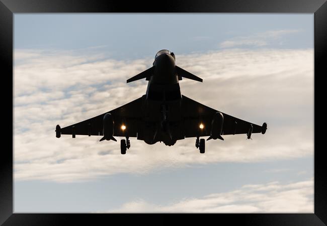 RAF Typhoon silhouette Framed Print by Jason Wells