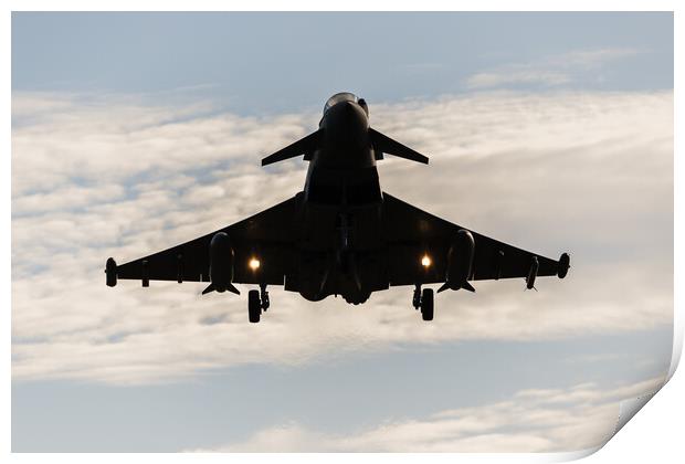 RAF Typhoon silhouette Print by Jason Wells