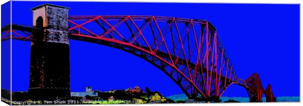  Forth Bridge Abstract  Canvas Print by Tim Shaw