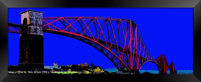  Forth Bridge Abstract  Framed Print by Tim Shaw