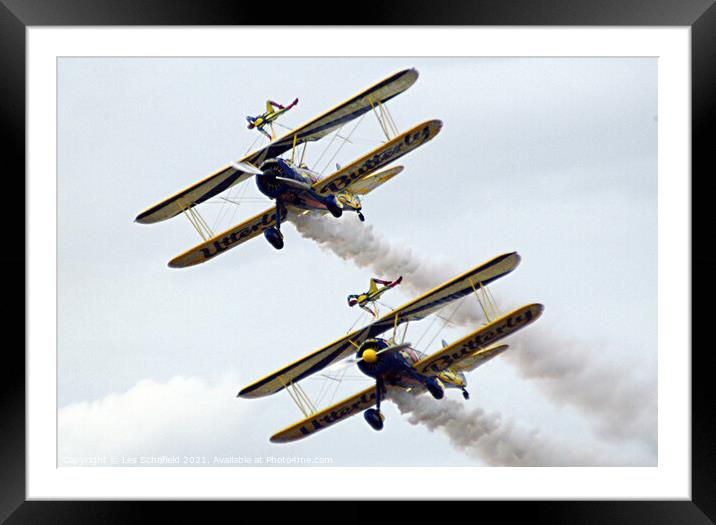Utterly  Display team  Framed Mounted Print by Les Schofield