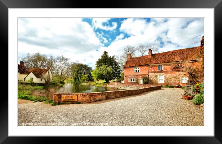 Flatford Mill Framed Mounted Print by Marie Castagnoli