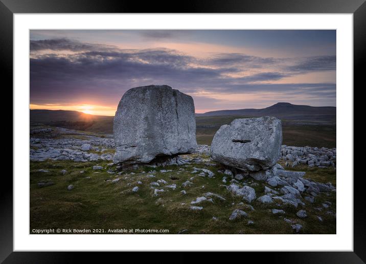 Cheese Press Stone Yorkshire Dales Framed Mounted Print by Rick Bowden