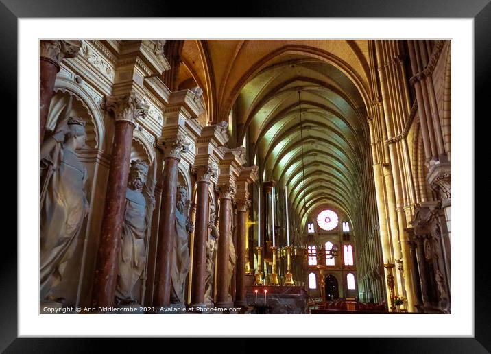 Saint-Remi Basilica in Reims France Framed Mounted Print by Ann Biddlecombe