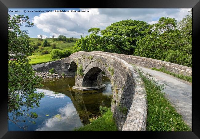 Crook of Lune Bridge over the River Lune Cumbria Framed Print by Nick Jenkins