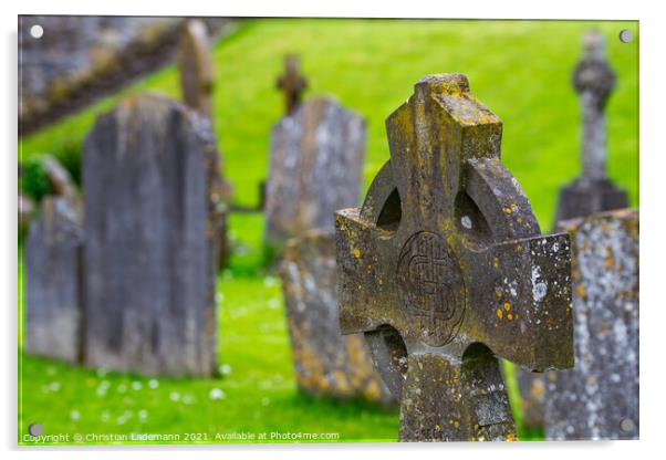 old cemetery, Kilkenny, Ireland Acrylic by Christian Lademann