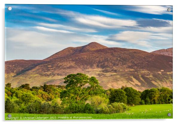 Purple Mountain, Kerry, Ireland Acrylic by Christian Lademann