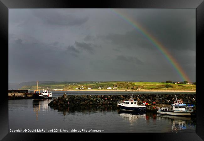 Safe harbour at Ballycastle Framed Print by David McFarland