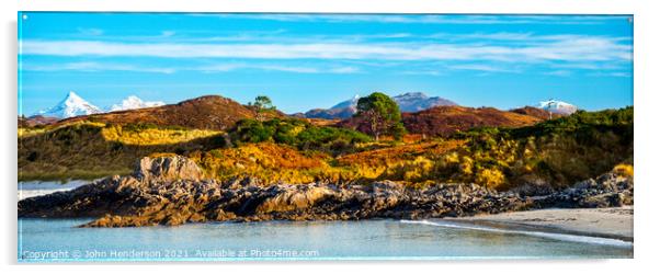 Scottish highlands panorama. Acrylic by John Henderson