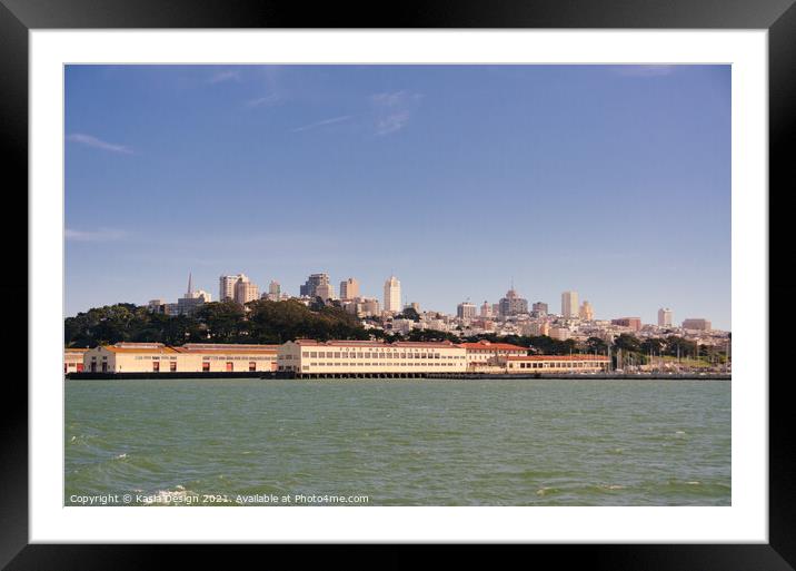 Fort Mason Center and San Francisco from the Bay Framed Mounted Print by Kasia Design