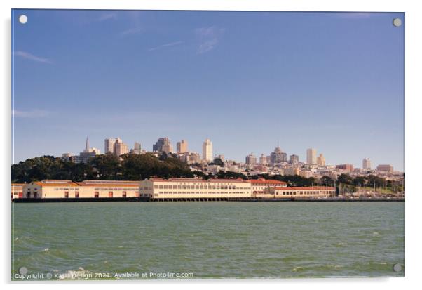 Fort Mason Center and San Francisco from the Bay Acrylic by Kasia Design