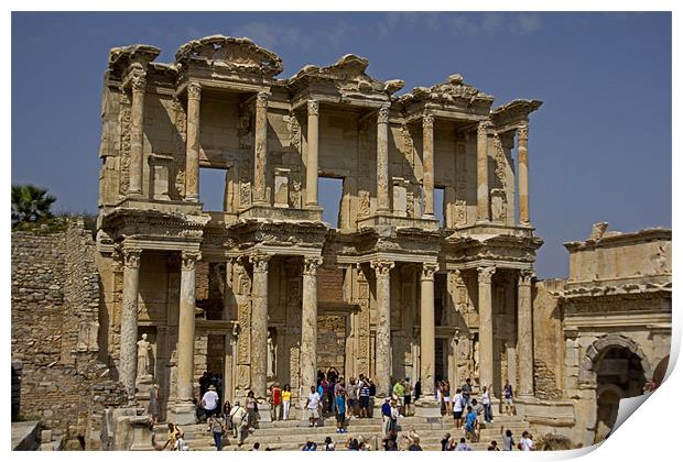 Library of Celsus Print by Tom Gomez