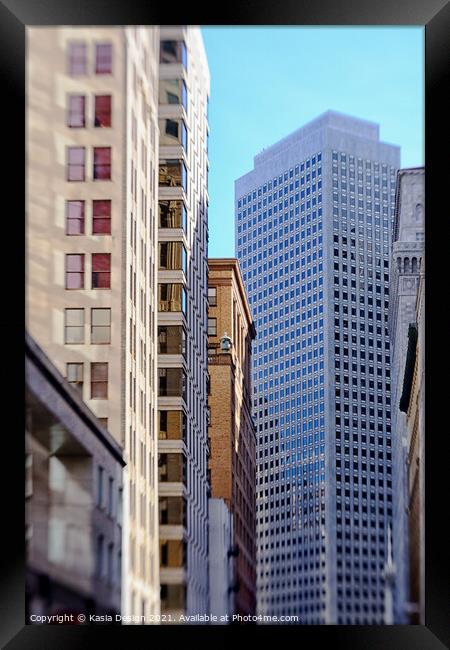 San Francisco Finance District Framed Print by Kasia Design