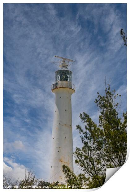 Old Lighthouse in Bermuda Print by Darryl Brooks