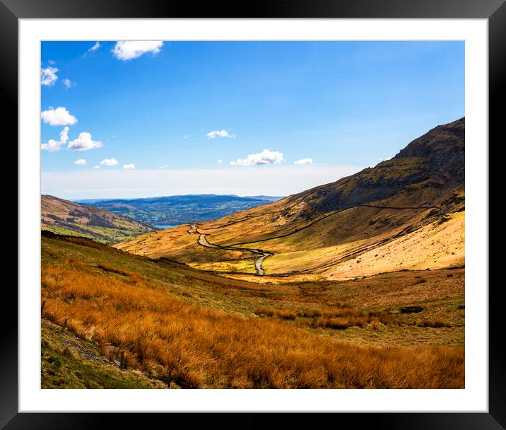 The Struggle, Kirkstone Pass, Cumbria UK Framed Mounted Print by Maggie McCall