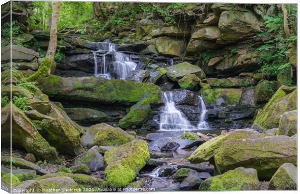 Earby Waterfalls Canvas Print by Heather Sheldrick
