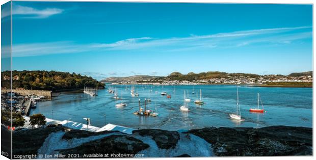 Conway Harbour Canvas Print by Ian Miller