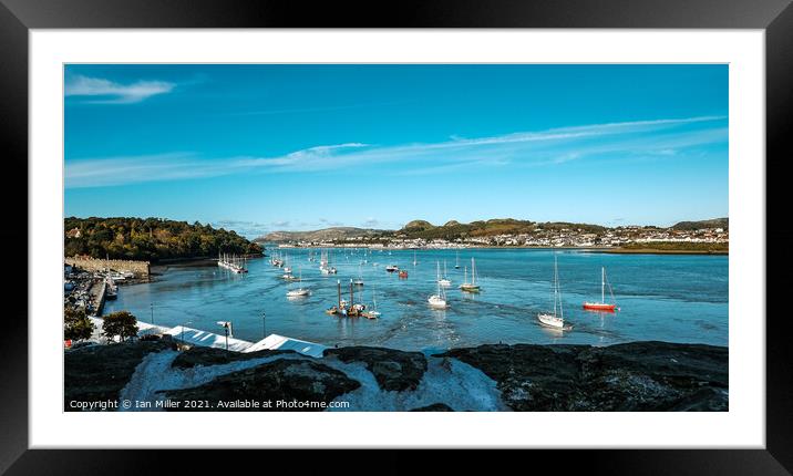 Conway Harbour Framed Mounted Print by Ian Miller