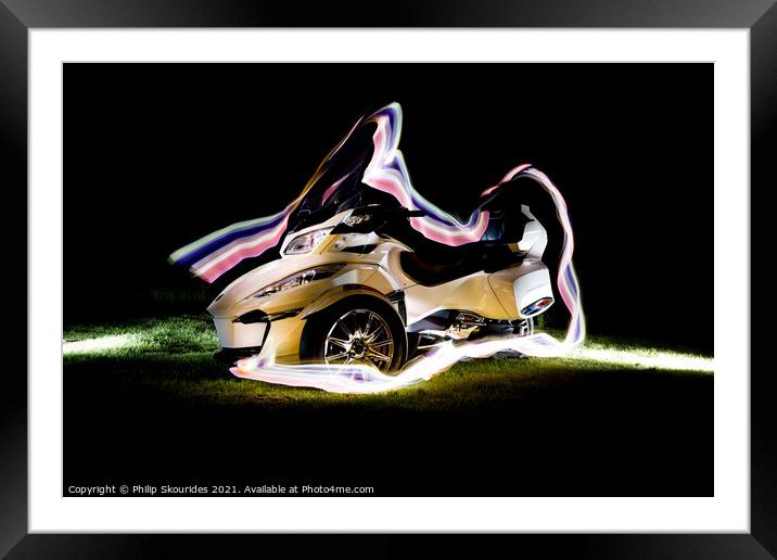 Trike night ii  Framed Mounted Print by Philip Skourides