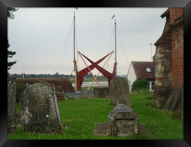 Thames Barges at Maldon Framed Print by John Bridge