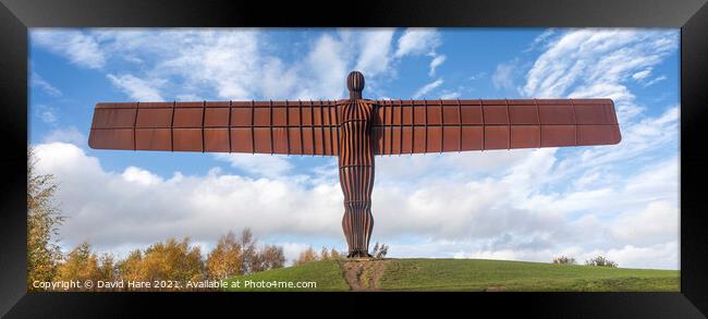 Angel of the North panorama Framed Print by David Hare