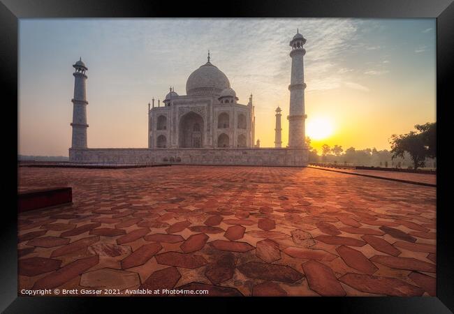 Taj Mahal Framed Print by Brett Gasser
