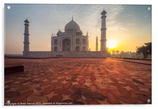 Taj Mahal Acrylic by Brett Gasser