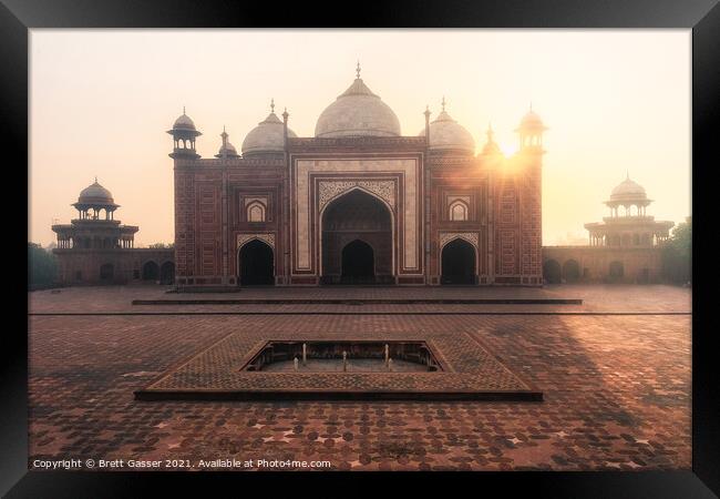 Taj Mahal Jawab Framed Print by Brett Gasser