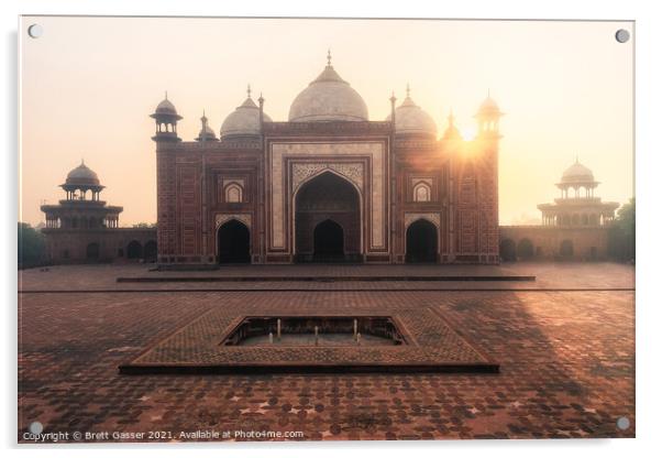 Taj Mahal Jawab Acrylic by Brett Gasser