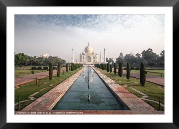 Taj Mahal Morning Framed Mounted Print by Brett Gasser