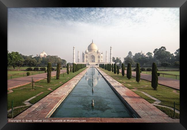 Taj Mahal Morning Framed Print by Brett Gasser