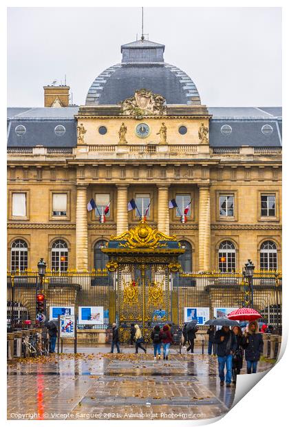 Palace of Justice of Paris Print by Vicente Sargues