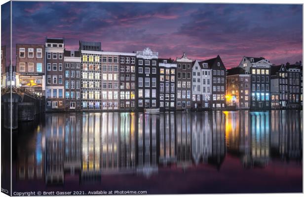 Amsterdam Canals Canvas Print by Brett Gasser