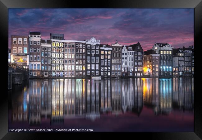 Amsterdam Canals Framed Print by Brett Gasser
